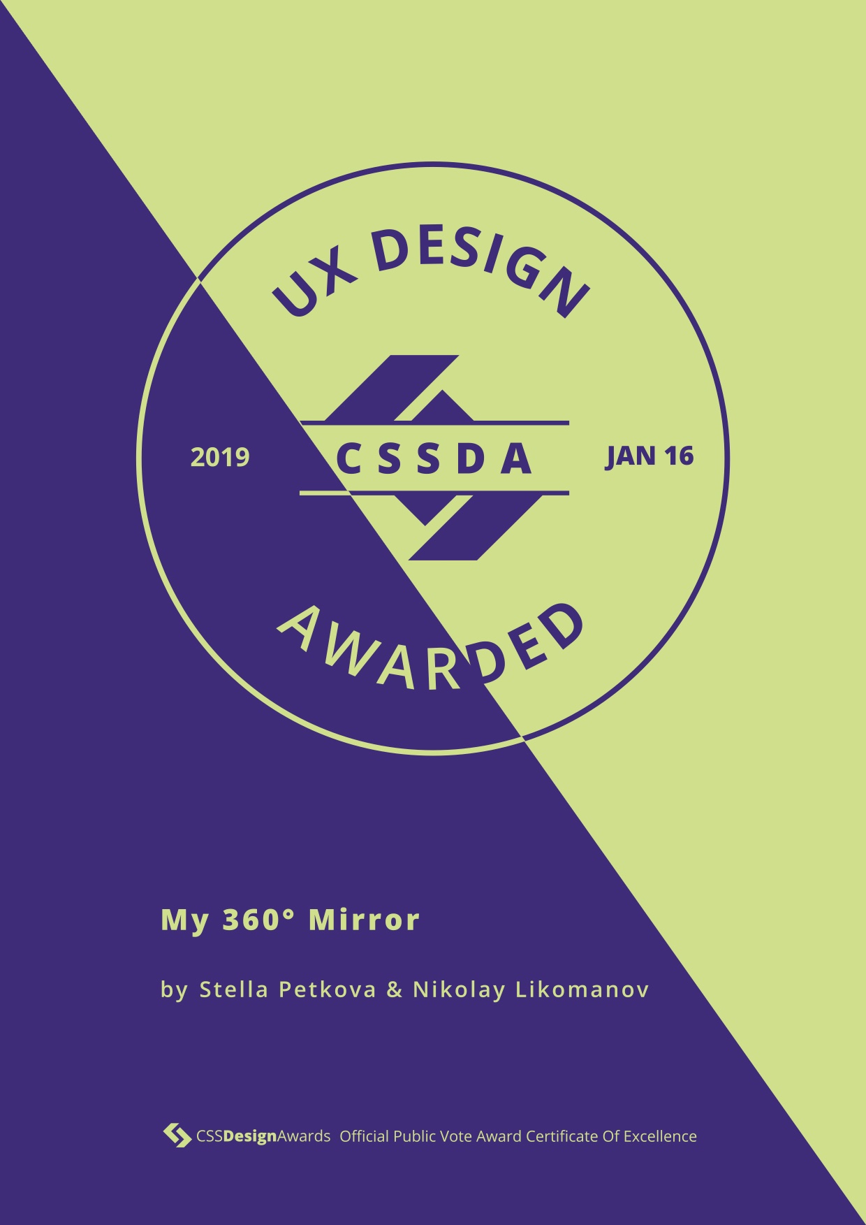 CSS Design UX Innovation Certificate - My 360 Mirror